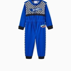 Hot Wheels Blue Checkered Jumpsuit